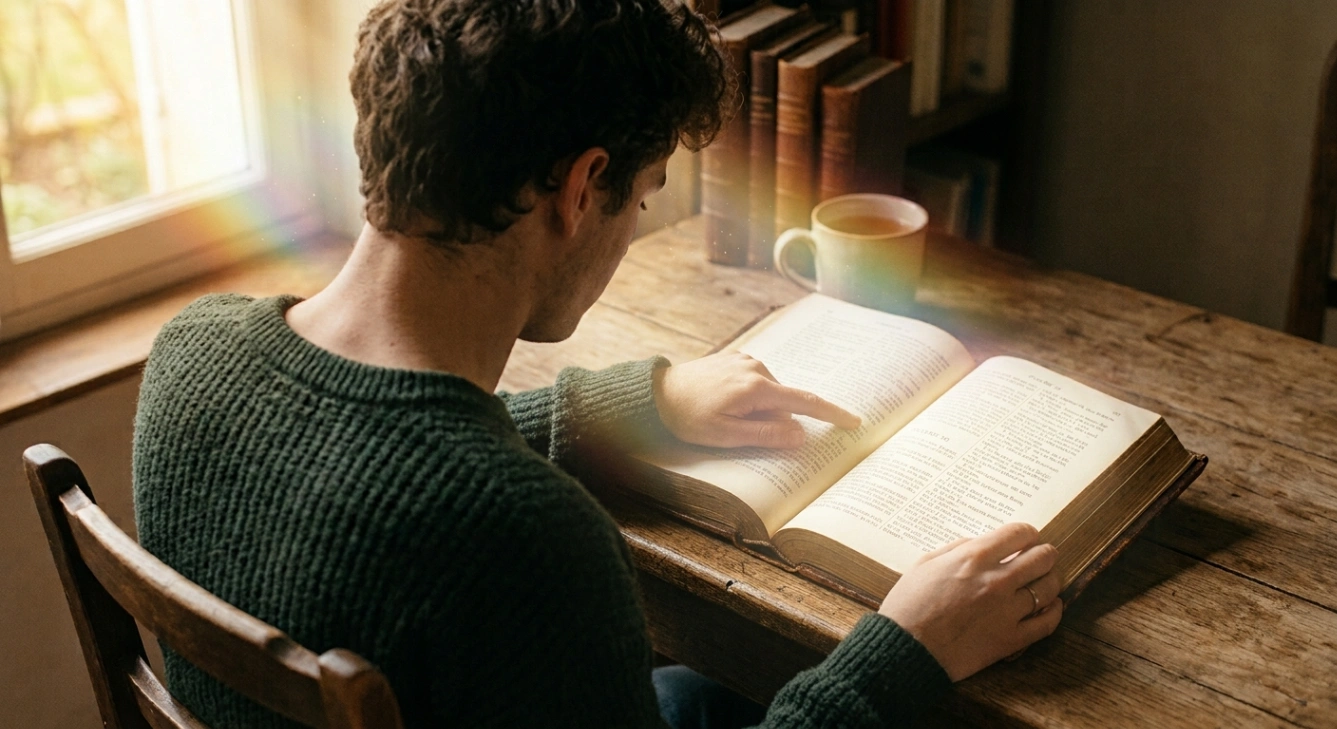 Lecture bible homme arc-en-ciel